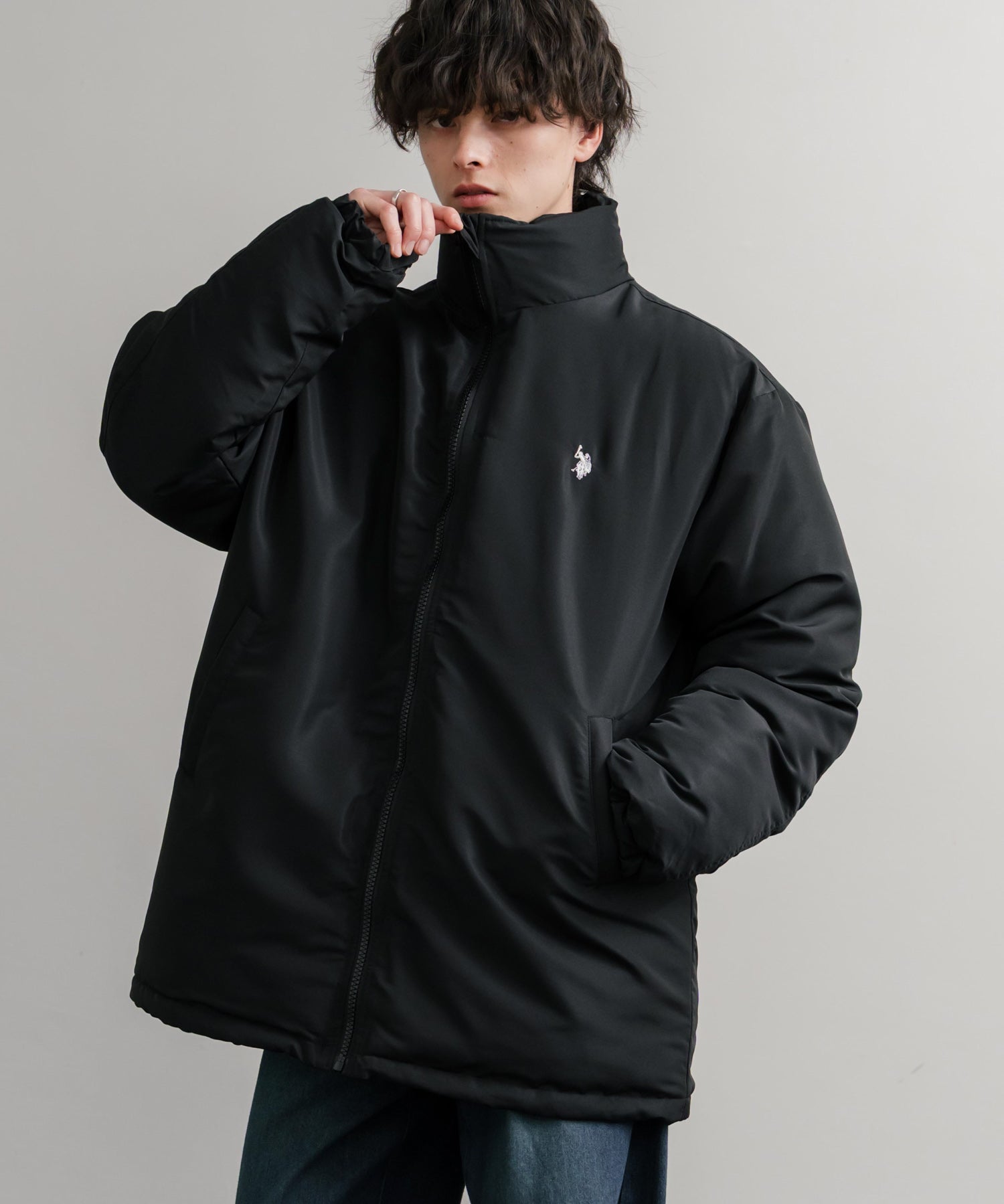 U.S. POLO ASSN. ユーエスポロアッスン PADDED JACKET オーバーサイズワンポイントロゴ刺繍パデッドジャケット 14864