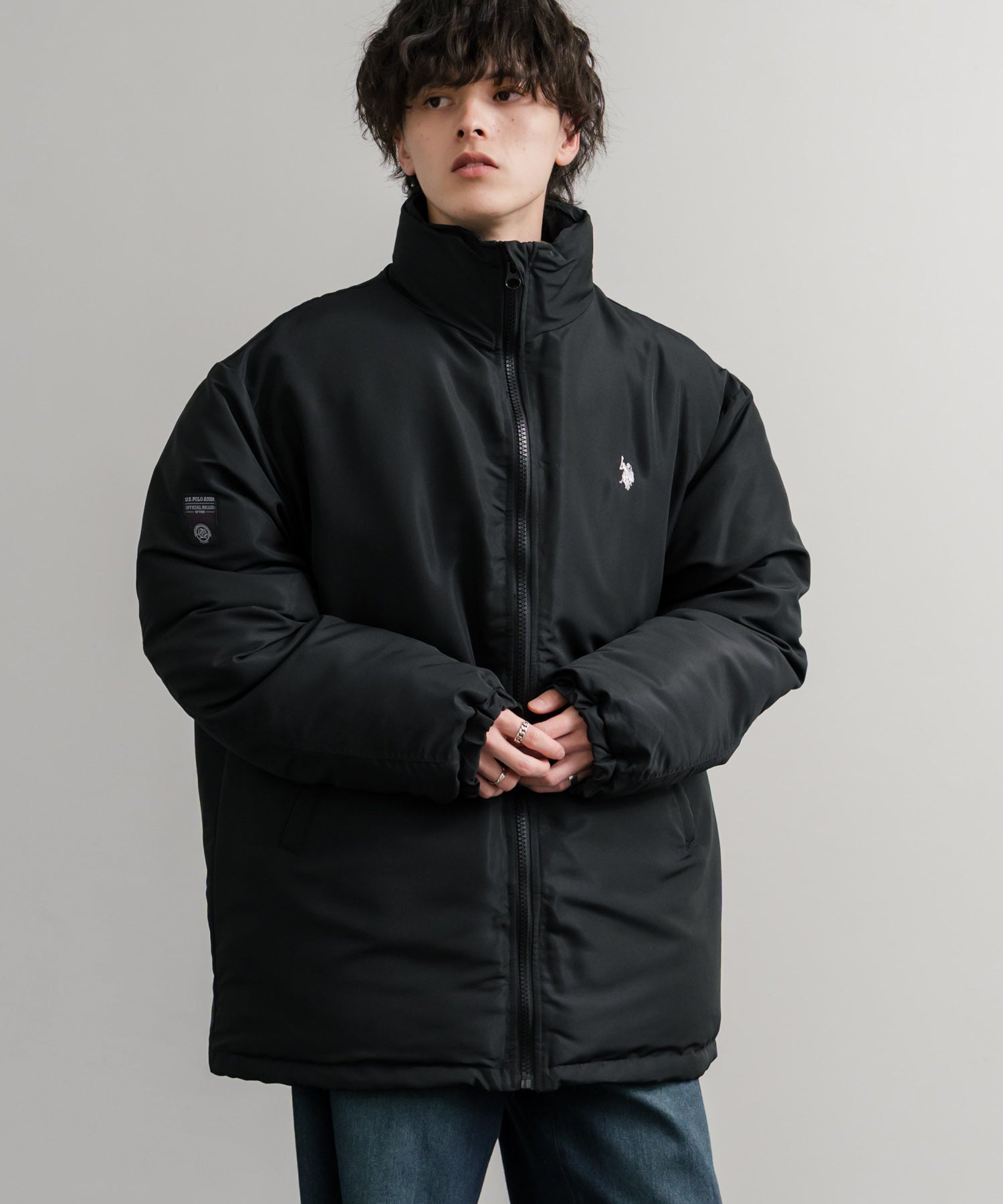 U.S. POLO ASSN. ユーエスポロアッスン PADDED JACKET オーバーサイズワンポイントロゴ刺繍パデッドジャケット 14864