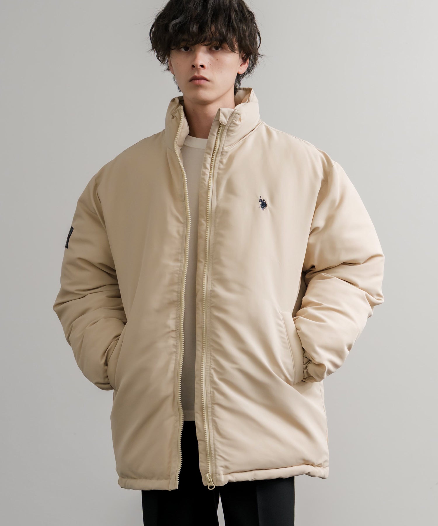 U.S. POLO ASSN. ユーエスポロアッスン PADDED JACKET オーバーサイズワンポイントロゴ刺繍パデッドジャケット 14864