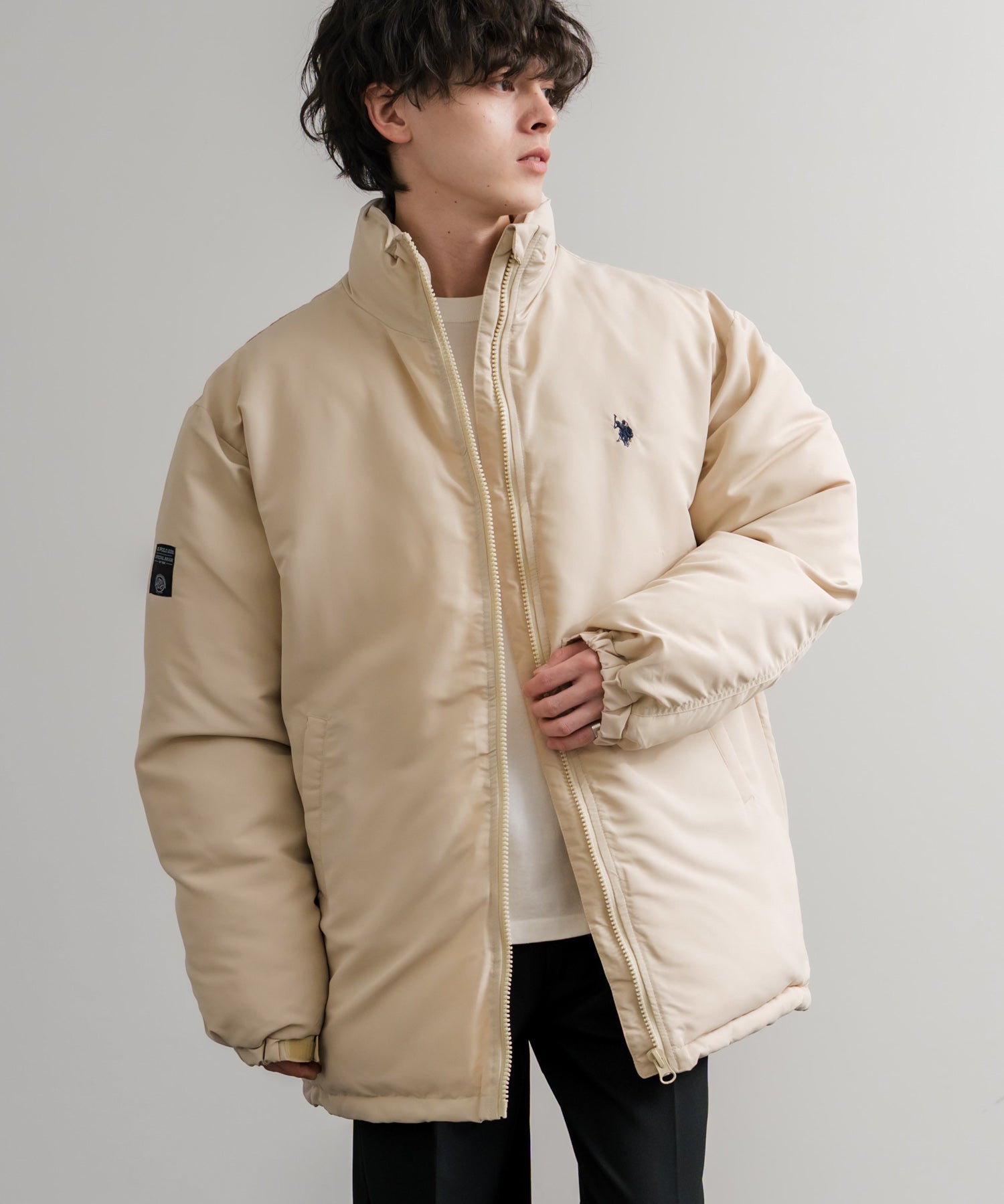 U.S. POLO ASSN. ユーエスポロアッスン PADDED JACKET オーバーサイズワンポイントロゴ刺繍パデッドジャケット 14864