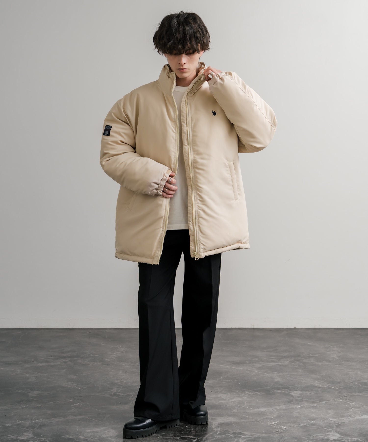 U.S. POLO ASSN. ユーエスポロアッスン PADDED JACKET オーバーサイズワンポイントロゴ刺繍パデッドジャケット 14864