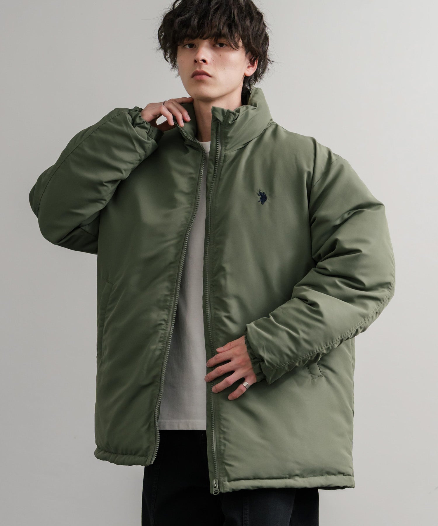 U.S. POLO ASSN. ユーエスポロアッスン PADDED JACKET オーバーサイズワンポイントロゴ刺繍パデッドジャケット 14864