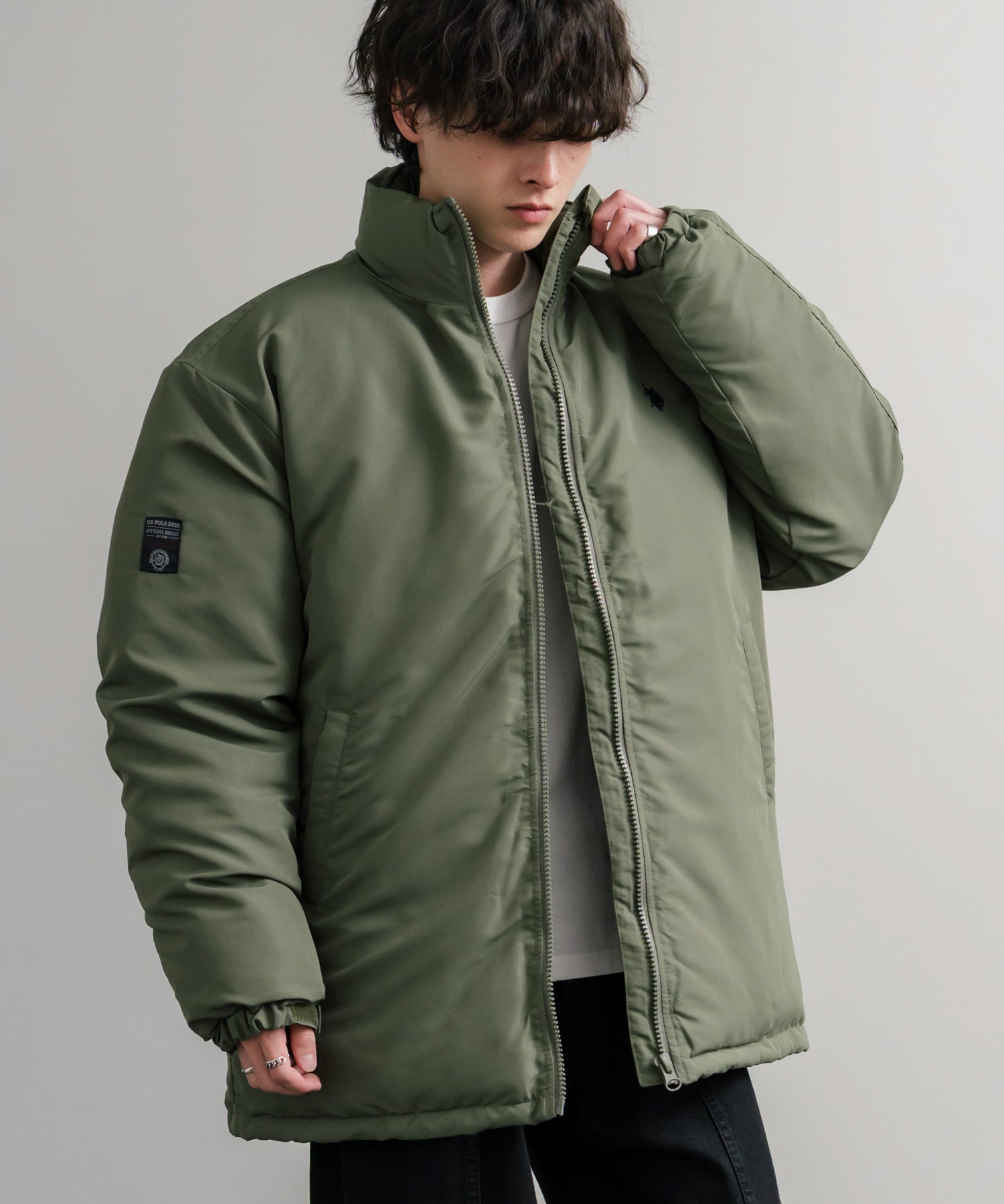 U.S. POLO ASSN. ユーエスポロアッスン PADDED JACKET オーバーサイズワンポイントロゴ刺繍パデッドジャケット 14864