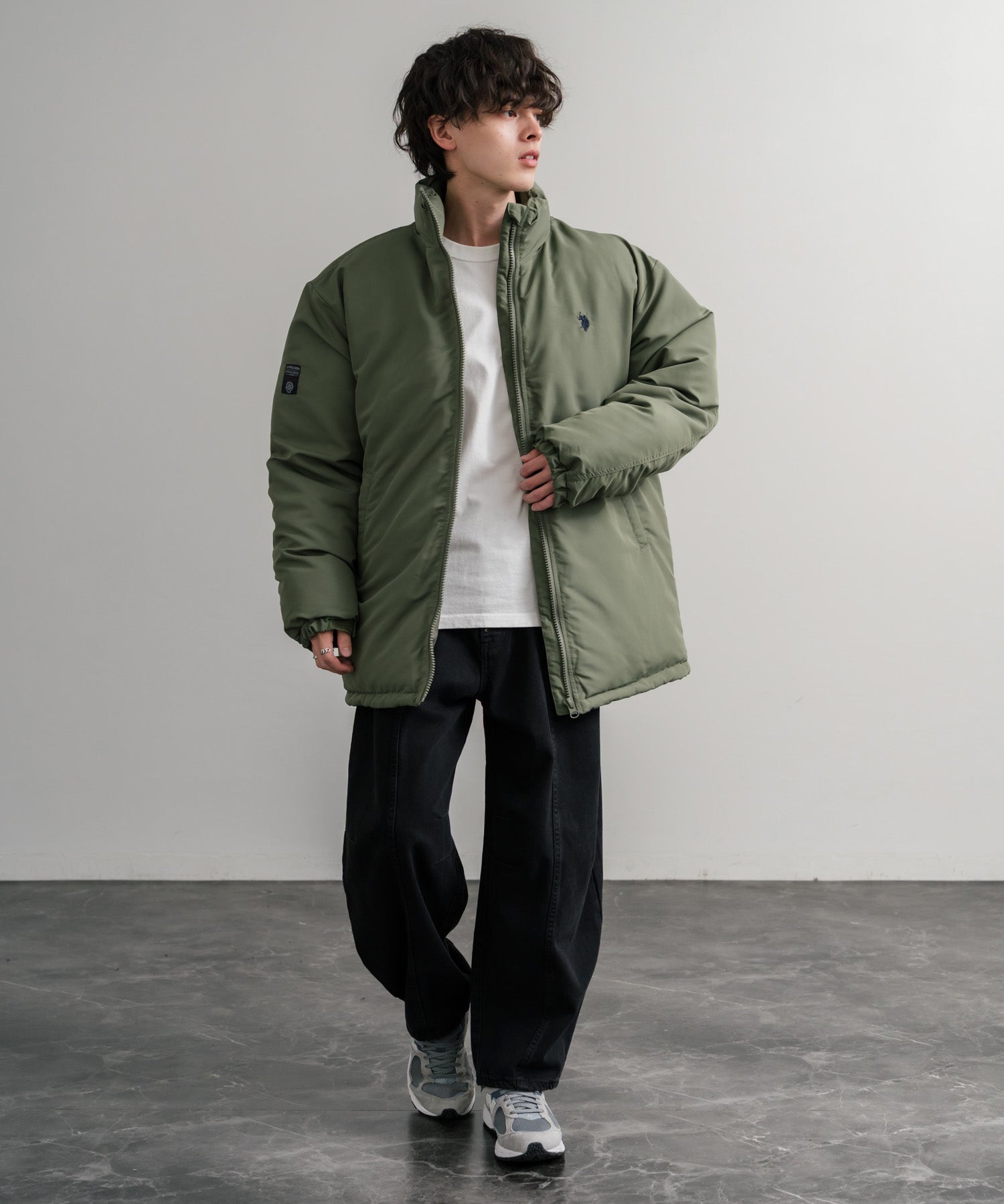 U.S. POLO ASSN. ユーエスポロアッスン PADDED JACKET オーバーサイズワンポイントロゴ刺繍パデッドジャケット 14864