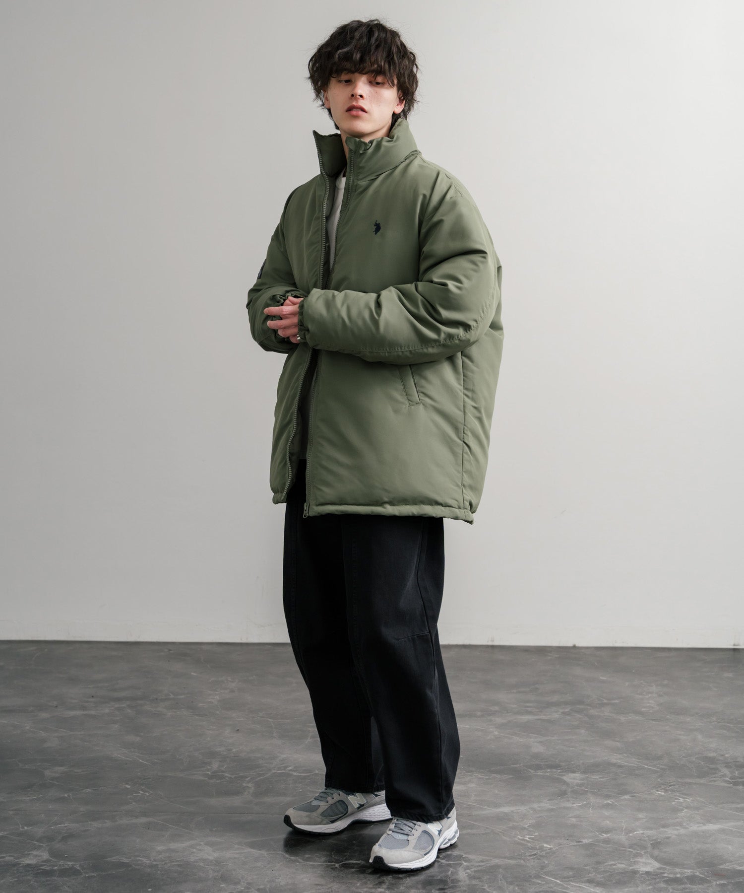 U.S. POLO ASSN. ユーエスポロアッスン PADDED JACKET オーバーサイズワンポイントロゴ刺繍パデッドジャケット 14864