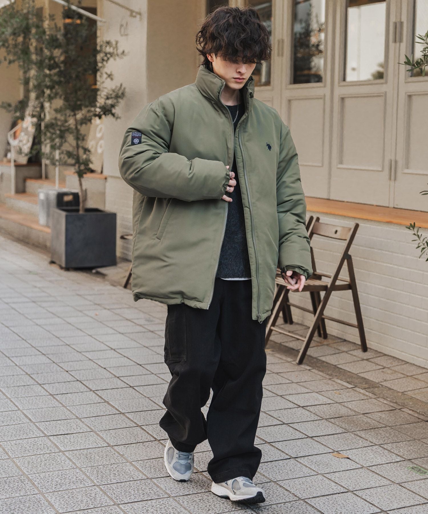 U.S. POLO ASSN. ユーエスポロアッスン PADDED JACKET オーバーサイズワンポイントロゴ刺繍パデッドジャケット 14864