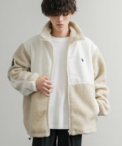 U.S. POLO ASSN. ユーエスポロアッスン BOA JACKET オーバーサイズワンポイントロゴ刺繍ボアジャケット 14865