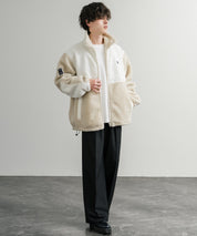 U.S. POLO ASSN. ユーエスポロアッスン BOA JACKET オーバーサイズワンポイントロゴ刺繍ボアジャケット 14865