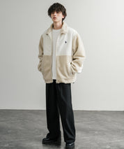 U.S. POLO ASSN. ユーエスポロアッスン BOA JACKET オーバーサイズワンポイントロゴ刺繍ボアジャケット 14865