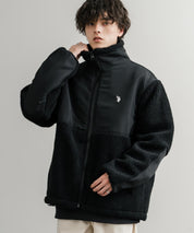 U.S. POLO ASSN. ユーエスポロアッスン BOA JACKET オーバーサイズワンポイントロゴ刺繍ボアジャケット 14865