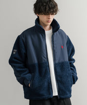 U.S. POLO ASSN. ユーエスポロアッスン BOA JACKET オーバーサイズワンポイントロゴ刺繍ボアジャケット 14865