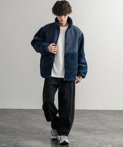 U.S. POLO ASSN. ユーエスポロアッスン BOA JACKET オーバーサイズワンポイントロゴ刺繍ボアジャケット 14865