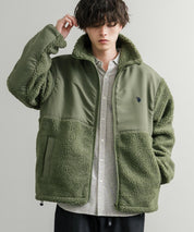 U.S. POLO ASSN. ユーエスポロアッスン BOA JACKET オーバーサイズワンポイントロゴ刺繍ボアジャケット 14865