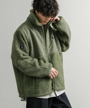 U.S. POLO ASSN. ユーエスポロアッスン BOA JACKET オーバーサイズワンポイントロゴ刺繍ボアジャケット 14865