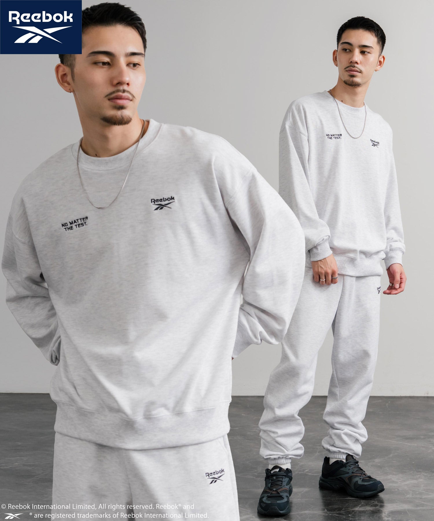 Reebok リーボック セットアップ オーバーサイズロゴ刺繍裏毛スウェット上下セット/トレーナー&イージージョガーパンツ 14867