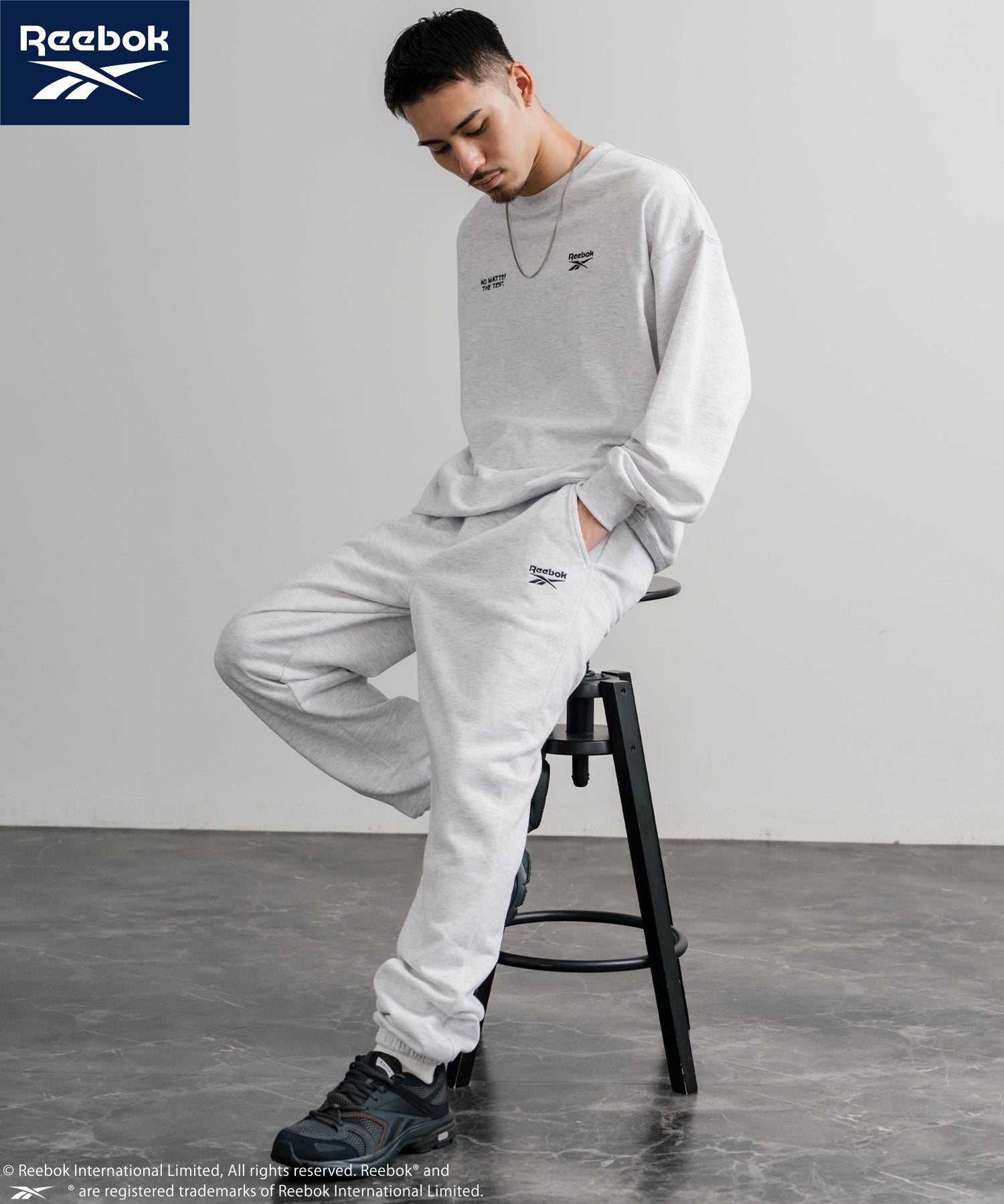 Reebok リーボック セットアップ オーバーサイズロゴ刺繍裏毛スウェット上下セット/トレーナー&イージージョガーパンツ 14867