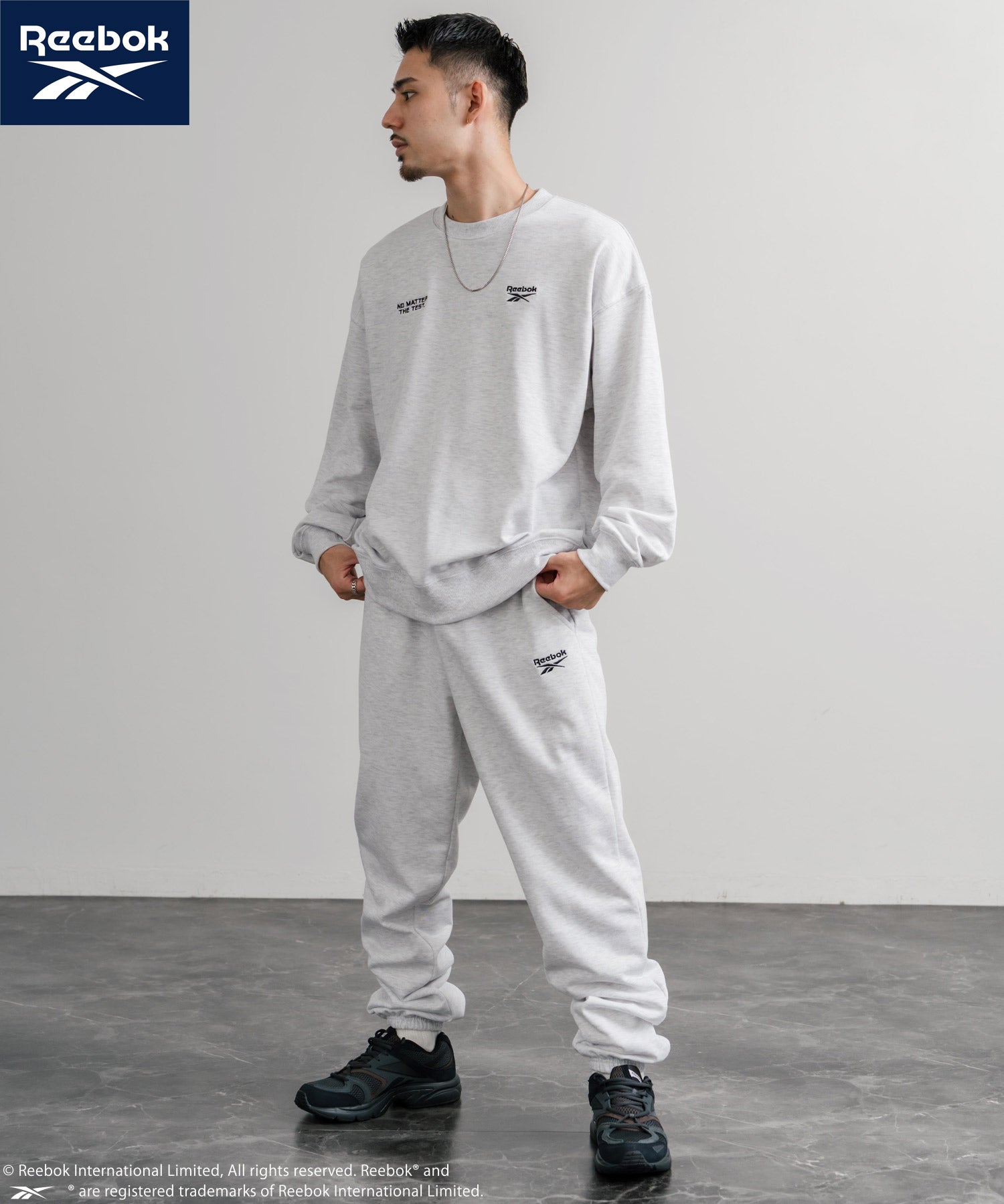 Reebok リーボック セットアップ オーバーサイズロゴ刺繍裏毛スウェット上下セット/トレーナー&イージージョガーパンツ 14867