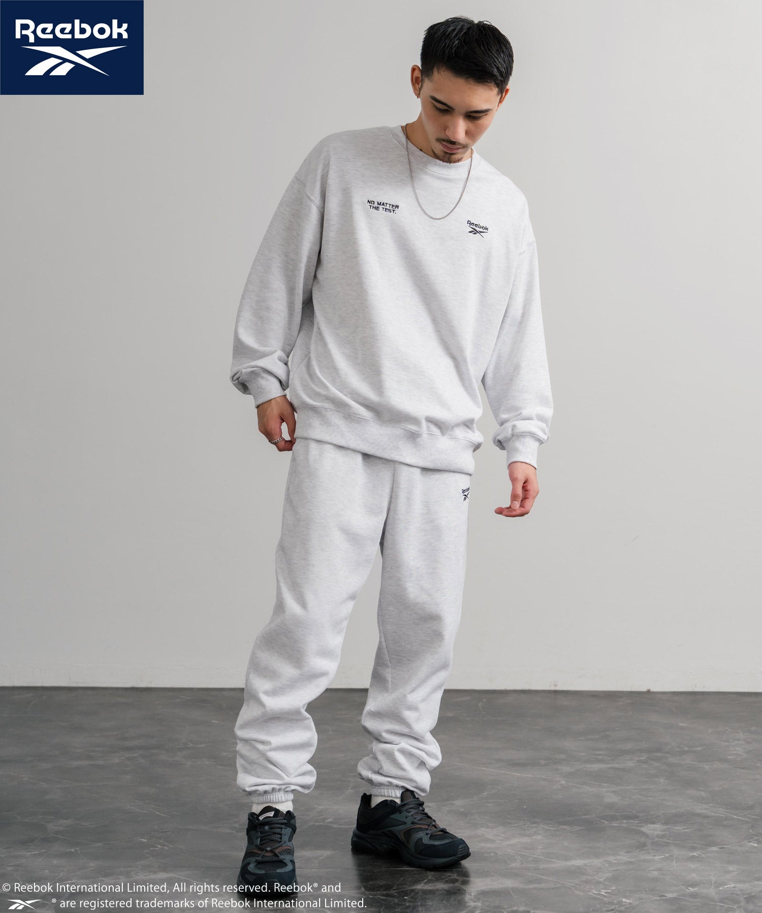 Reebok リーボック セットアップ オーバーサイズロゴ刺繍裏毛スウェット上下セット/トレーナー&イージージョガーパンツ 14867