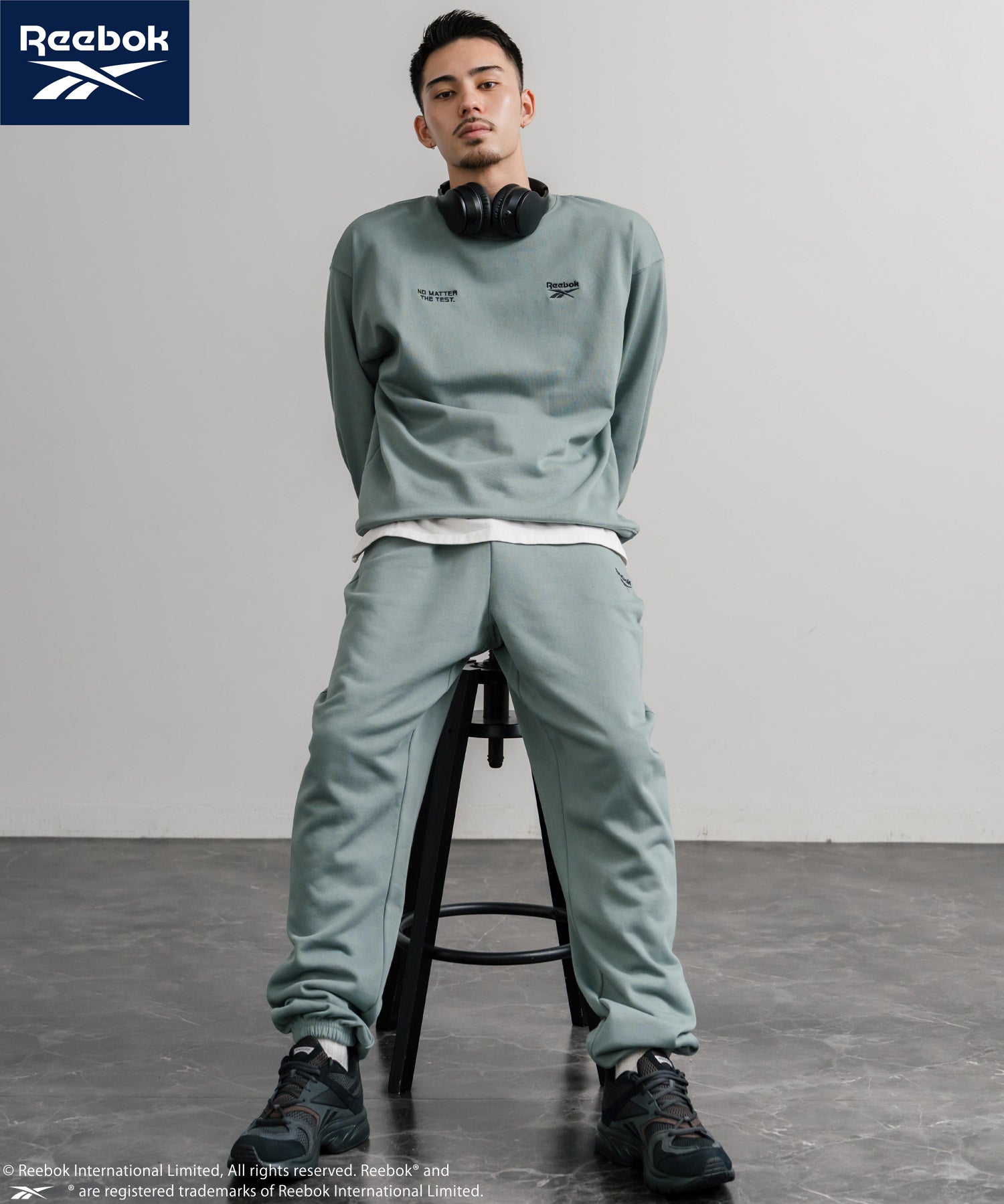Reebok リーボック セットアップ オーバーサイズロゴ刺繍裏毛スウェット上下セット/トレーナー&イージージョガーパンツ 14867