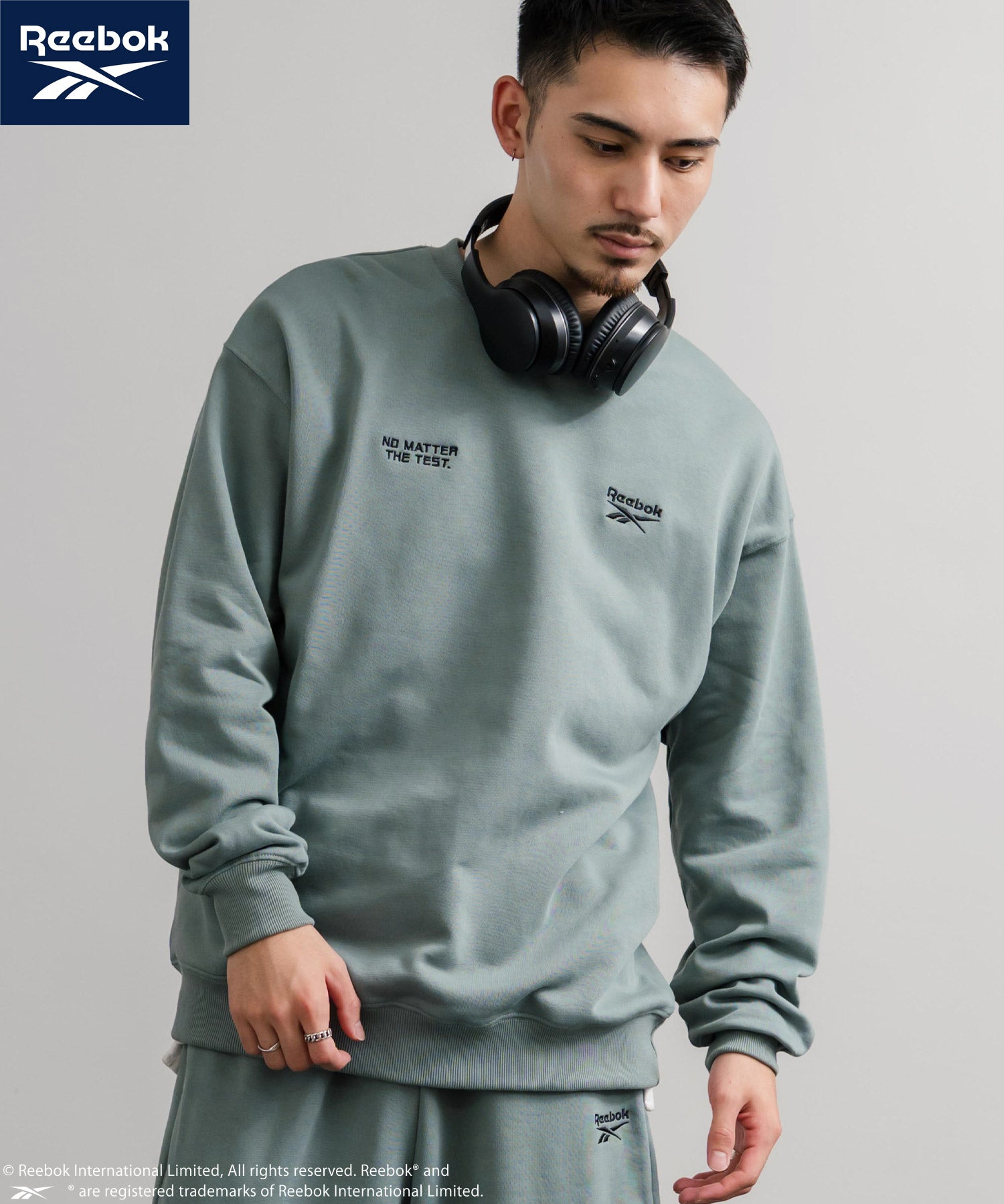 Reebok リーボック セットアップ オーバーサイズロゴ刺繍裏毛スウェット上下セット/トレーナー&イージージョガーパンツ 14867