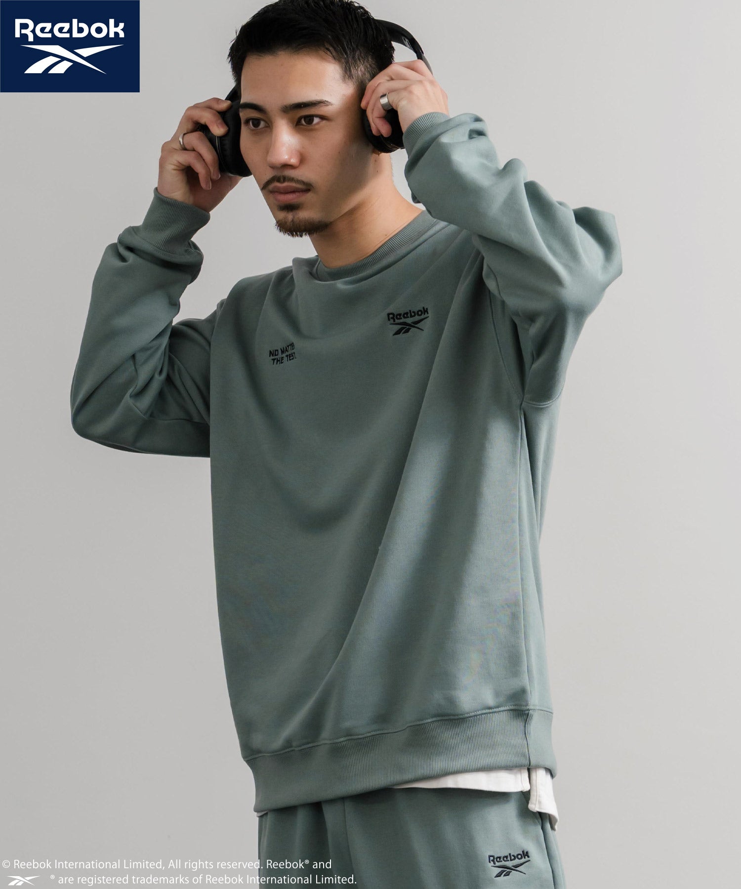 Reebok リーボック セットアップ オーバーサイズロゴ刺繍裏毛スウェット上下セット/トレーナー&イージージョガーパンツ 14867