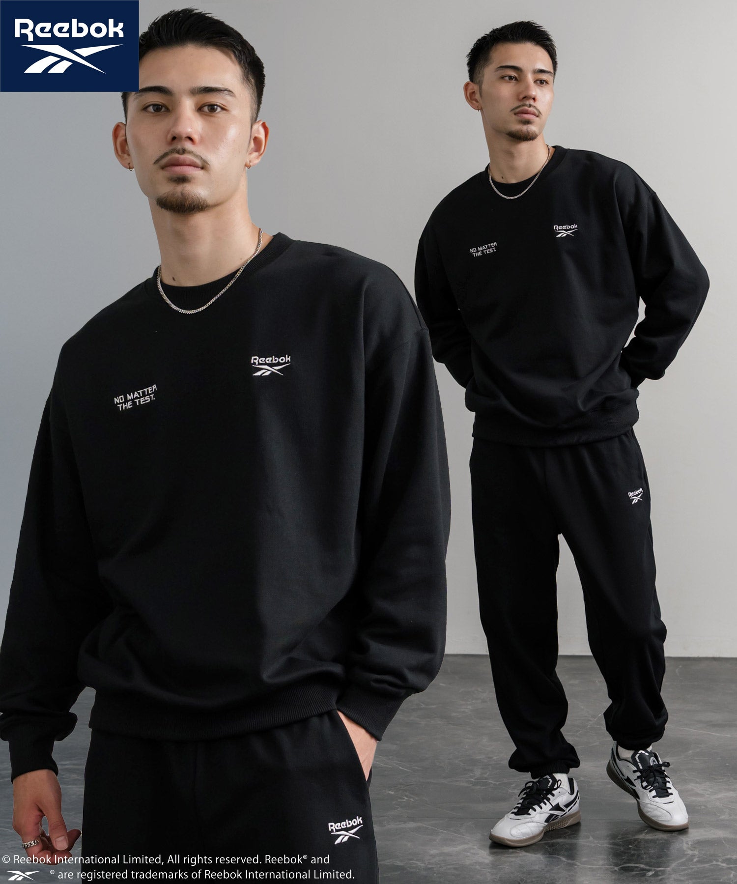 Reebok リーボック セットアップ オーバーサイズロゴ刺繍裏毛スウェット上下セット/トレーナー&イージージョガーパンツ 14867