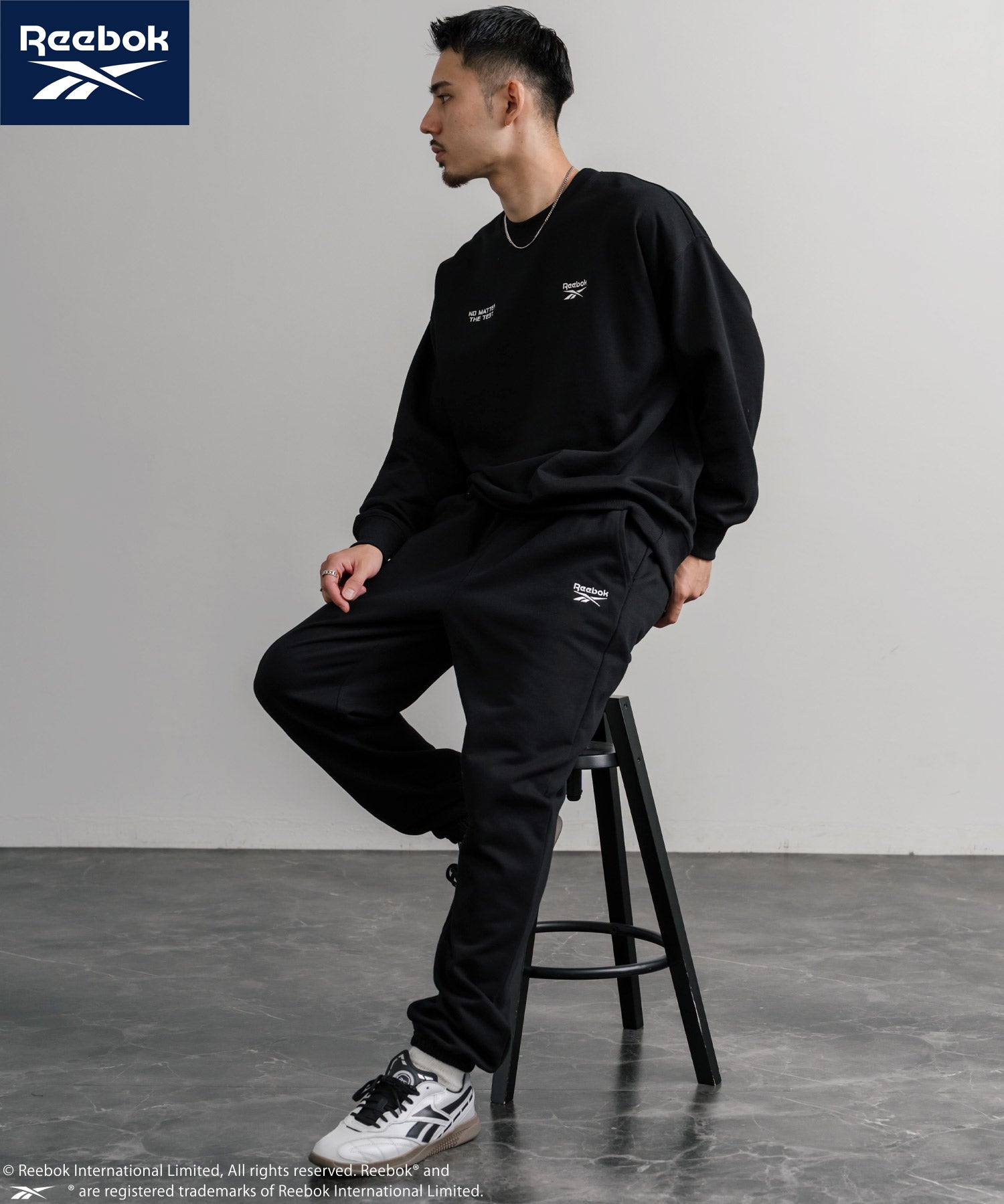 Reebok リーボック セットアップ オーバーサイズロゴ刺繍裏毛スウェット上下セット/トレーナー&イージージョガーパンツ 14867