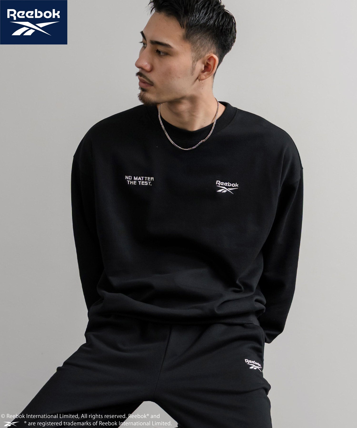 Reebok リーボック セットアップ オーバーサイズロゴ刺繍裏毛スウェット上下セット/トレーナー&イージージョガーパンツ 14867