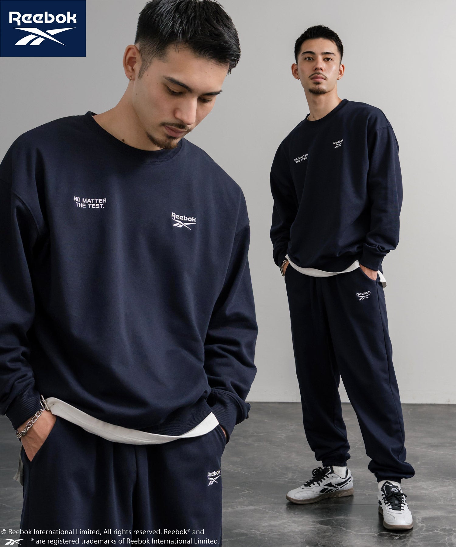 Reebok リーボック セットアップ オーバーサイズロゴ刺繍裏毛スウェット上下セット/トレーナー&イージージョガーパンツ 14867