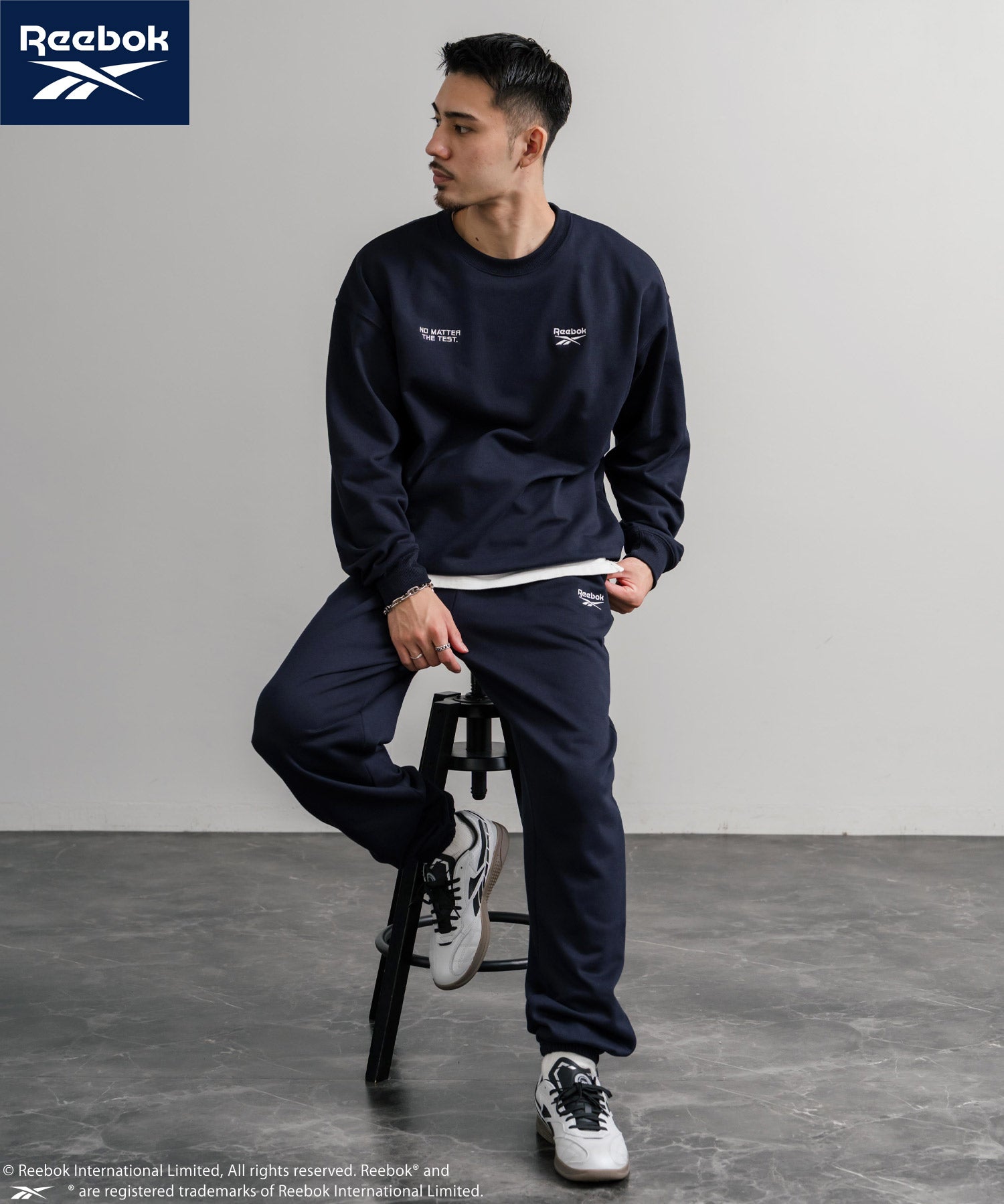 Reebok リーボック セットアップ オーバーサイズロゴ刺繍裏毛スウェット上下セット/トレーナー&イージージョガーパンツ 14867