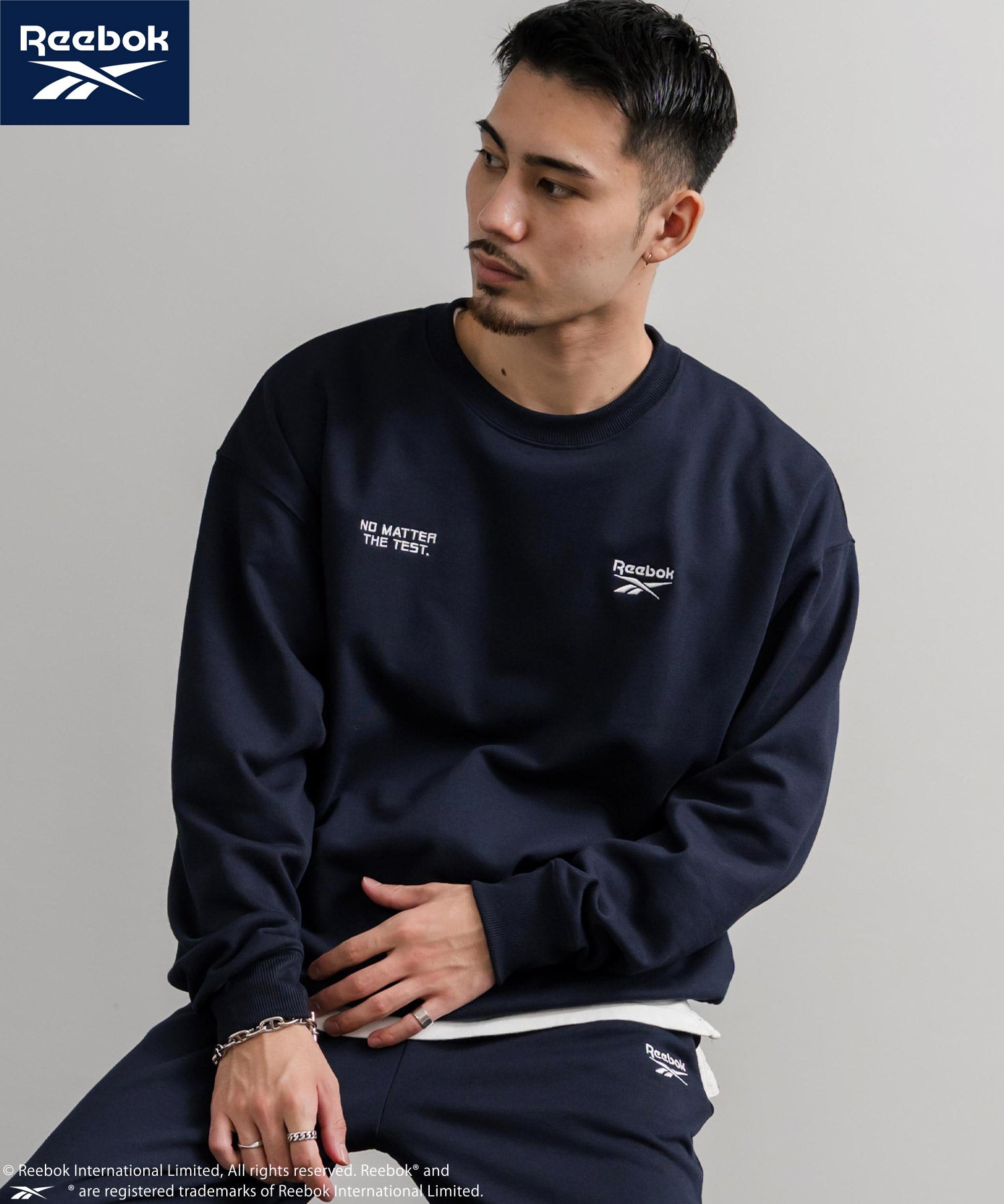 Reebok リーボック セットアップ オーバーサイズロゴ刺繍裏毛スウェット上下セット/トレーナー&イージージョガーパンツ 14867