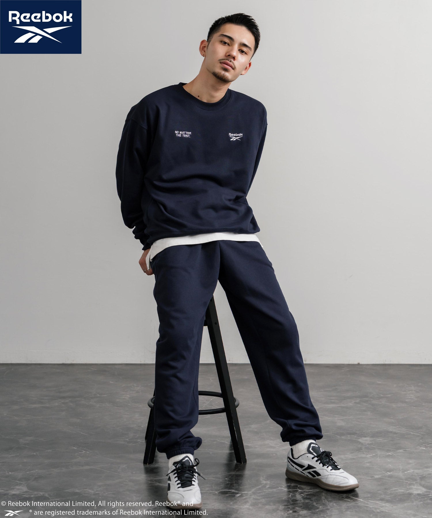 Reebok リーボック セットアップ オーバーサイズロゴ刺繍裏毛スウェット上下セット/トレーナー&イージージョガーパンツ 14867