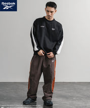 Reebok リーボック 裏メッシュロゴ刺繍パイピングイージーワイドパンツ 14869