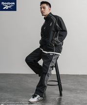 Reebok リーボック 裏メッシュロゴ刺繍パイピングイージーワイドパンツ 14869