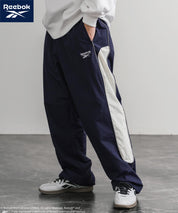 Reebok リーボック 裏メッシュロゴ刺繍パイピングイージーワイドパンツ 14869
