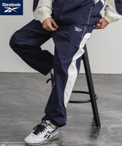 Reebok リーボック 裏メッシュロゴ刺繍パイピングイージーワイドパンツ 14869