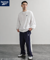 Reebok リーボック 裏メッシュロゴ刺繍パイピングイージーワイドパンツ 14869