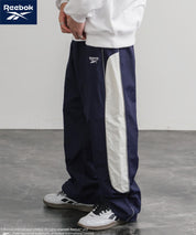 Reebok リーボック 裏メッシュロゴ刺繍パイピングイージーワイドパンツ 14869