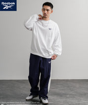 Reebok リーボック オーバーサイズ裏起毛ワンポイントロゴ刺繍クルートレーナー 14871