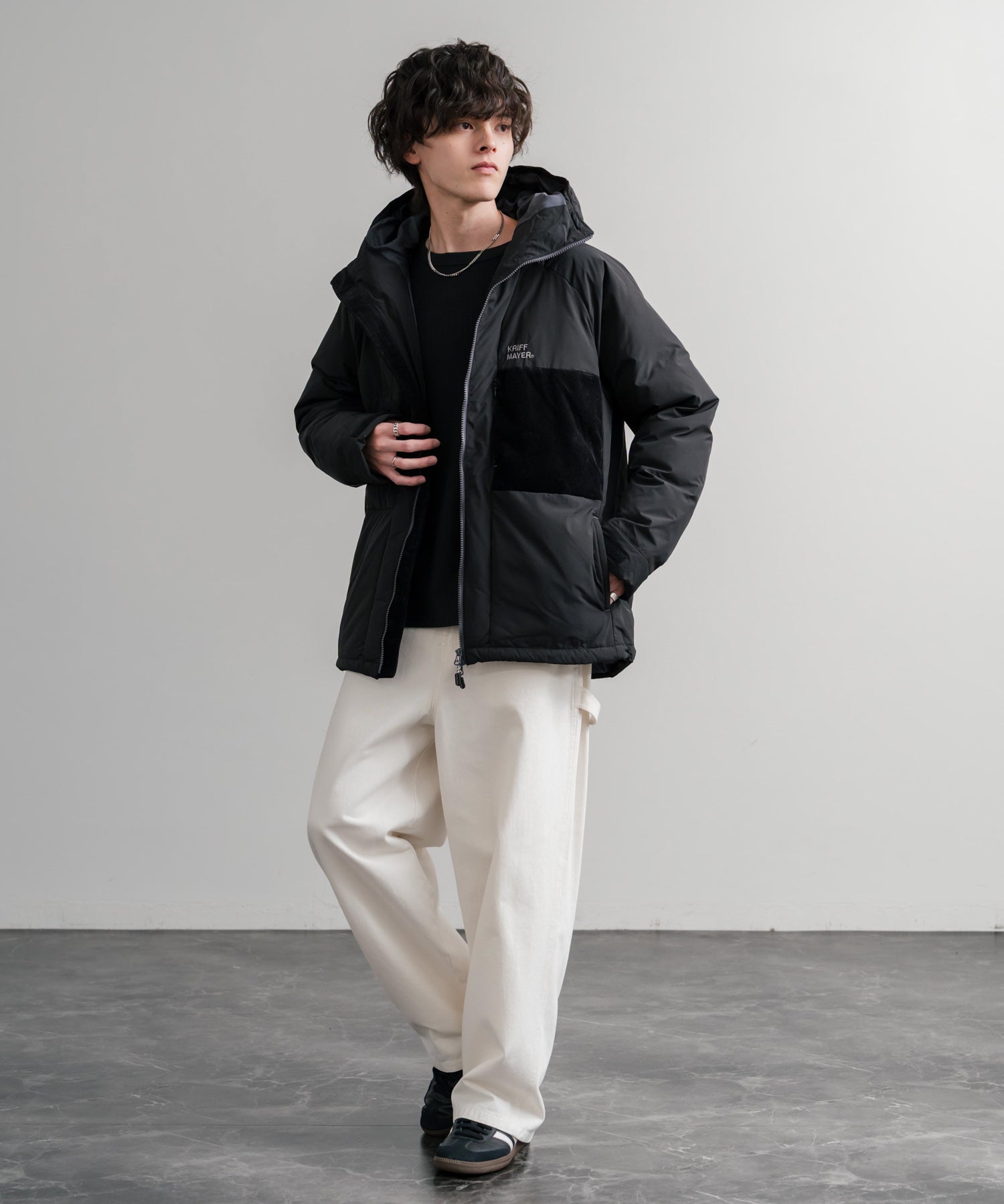 KRIFF MAYER クリフメイヤー CLEANNESS クリーネスワンポイントロゴ刺繍中綿ジャケット 2515100 14880