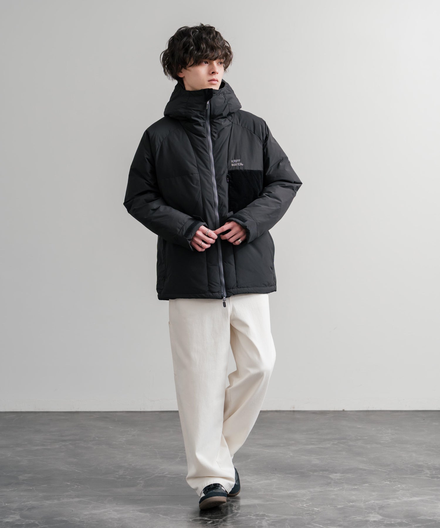 KRIFF MAYER クリフメイヤー CLEANNESS クリーネスワンポイントロゴ刺繍中綿ジャケット 2515100 14880