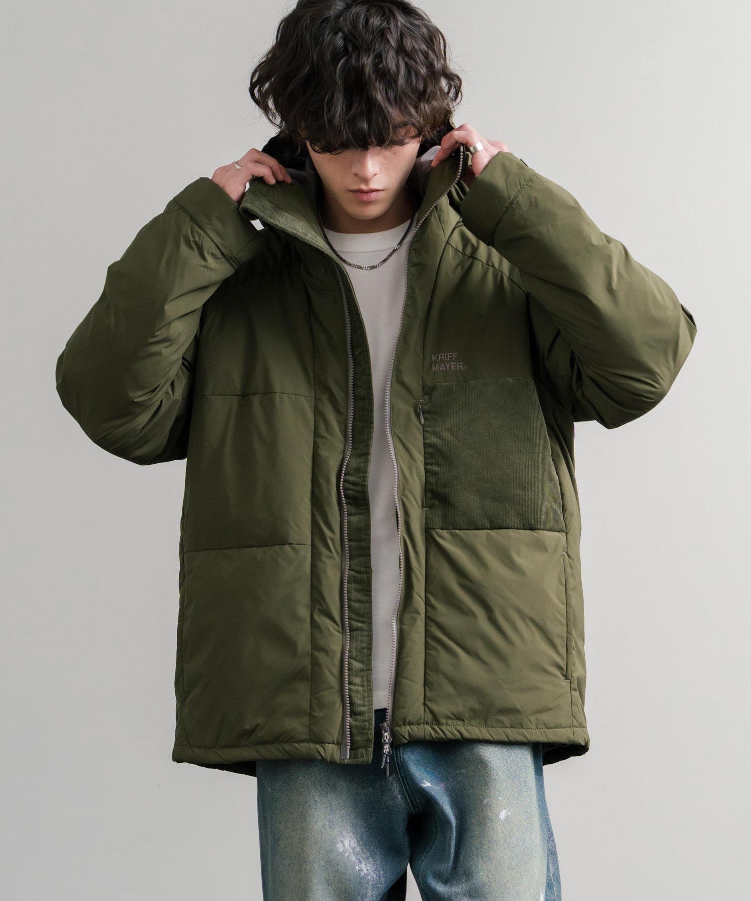 KRIFF MAYER クリフメイヤー CLEANNESS クリーネスワンポイントロゴ刺繍中綿ジャケット 2515100 14880