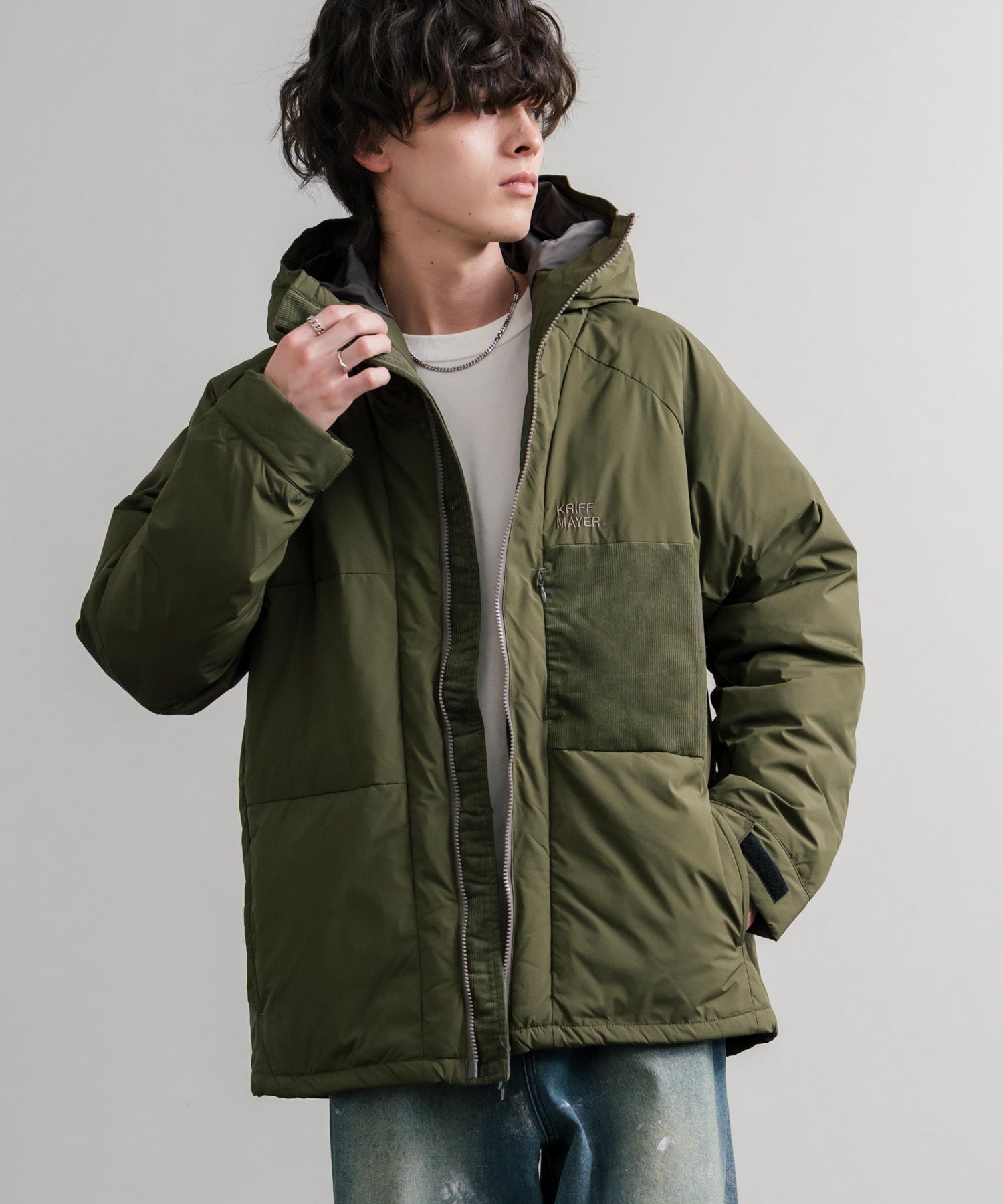 KRIFF MAYER クリフメイヤー CLEANNESS クリーネスワンポイントロゴ刺繍中綿ジャケット 2515100 14880
