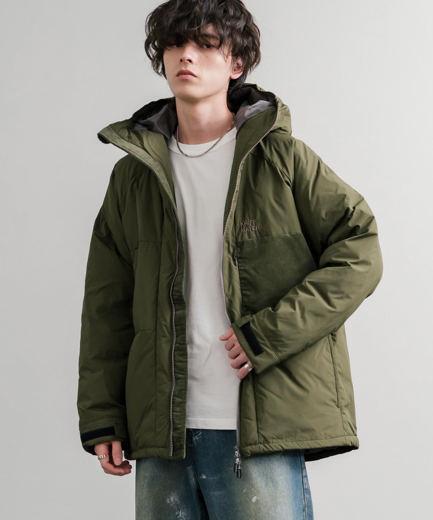 KRIFF MAYER クリフメイヤー CLEANNESS クリーネスワンポイントロゴ刺繍中綿ジャケット 2515100 14880