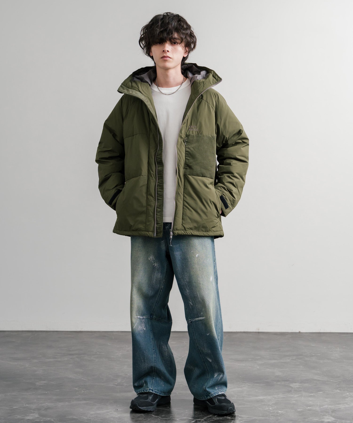 KRIFF MAYER クリフメイヤー CLEANNESS クリーネスワンポイントロゴ刺繍中綿ジャケット 2515100 14880