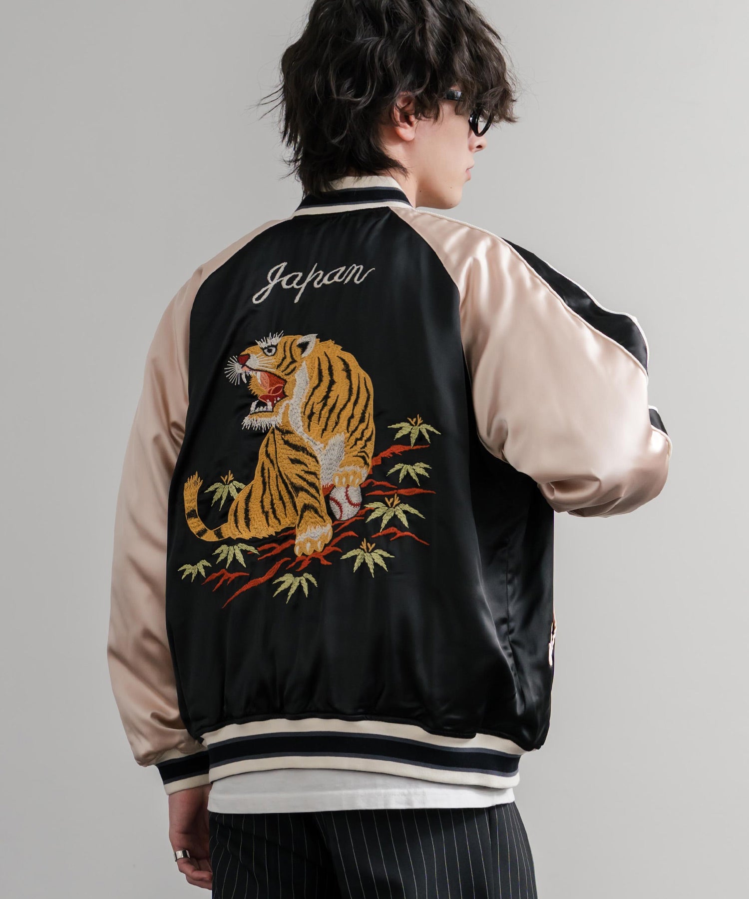 KRIFF MAYER クリフメイヤー スーベニア刺繍ひっくりスカジャン/リバーシブルダブルジップ短丈ブルゾン 2515102 14883