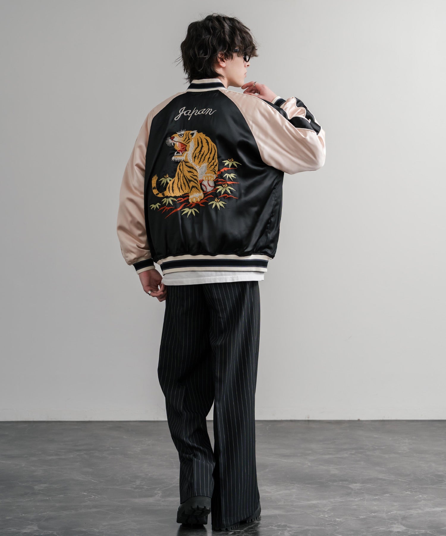 KRIFF MAYER クリフメイヤー スーベニア刺繍ひっくりスカジャン/リバーシブルダブルジップ短丈ブルゾン 2515102 14883