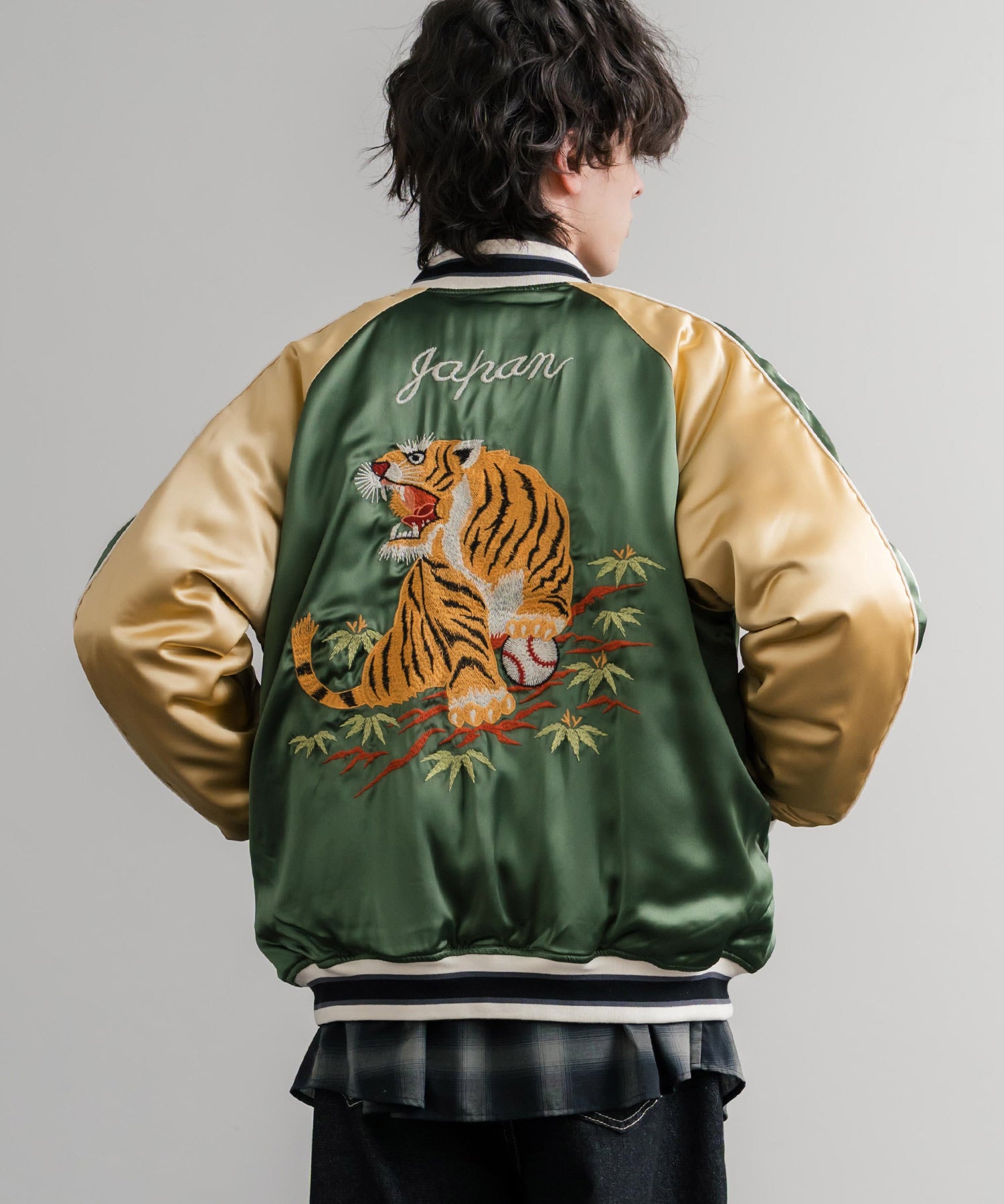 KRIFF MAYER クリフメイヤー スーベニア刺繍ひっくりスカジャン/リバーシブルダブルジップ短丈ブルゾン 2515102 14883