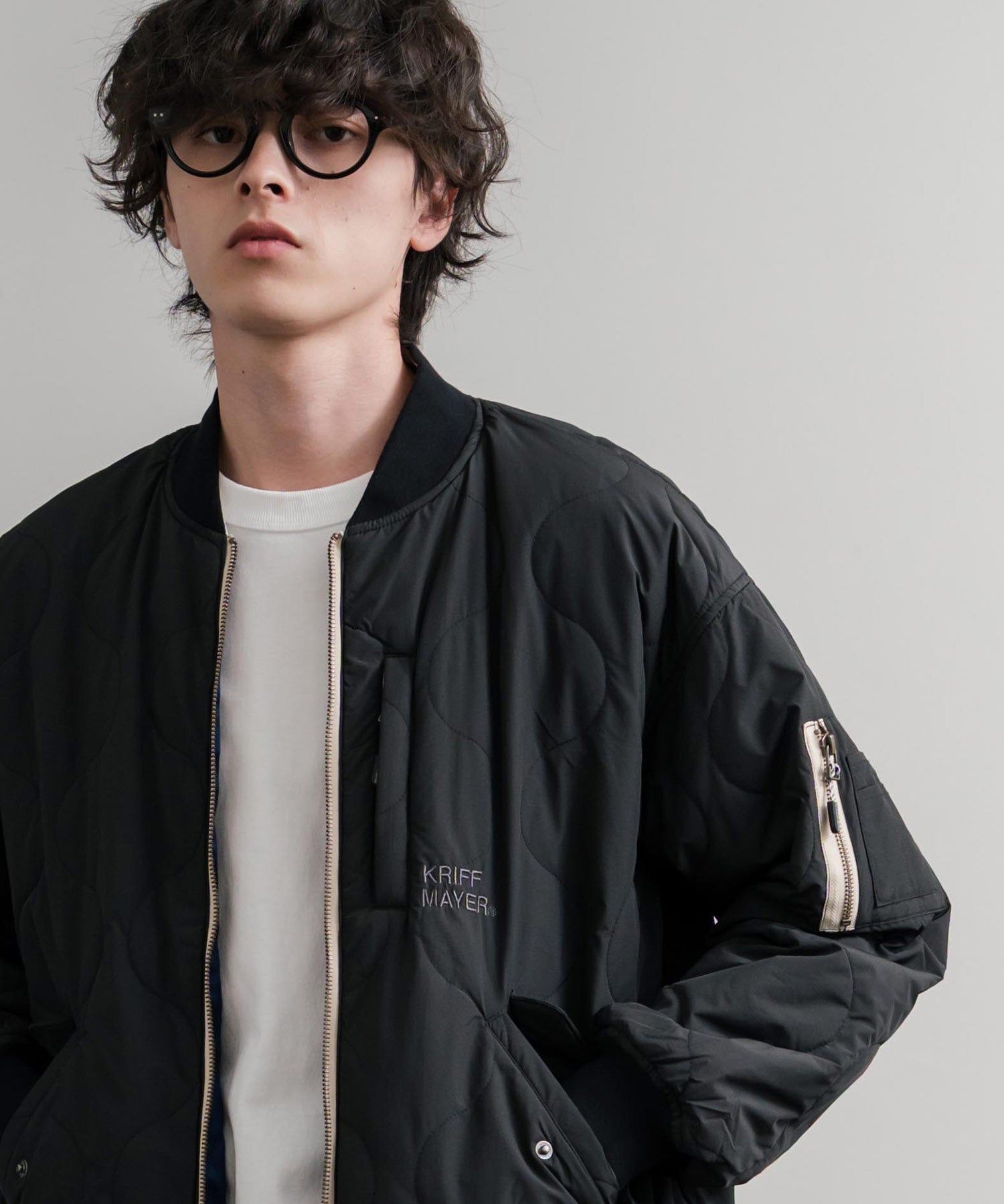 KRIFF MAYER クリフメイヤー スーベニア刺繍ひっくりスカジャン/リバーシブルダブルジップ短丈ブルゾン 2515102 14883