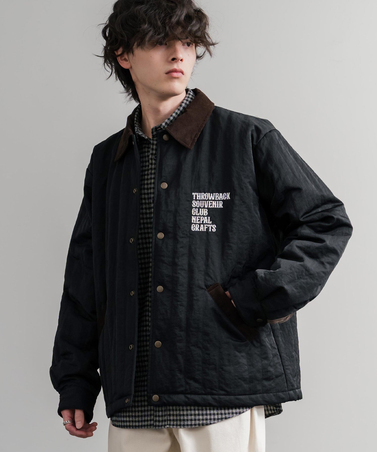 KRIFF MAYER クリフメイヤー スーベニア刺繍キルトコーチジャケット/ナイロンキルティングブルゾン 2515104 14884